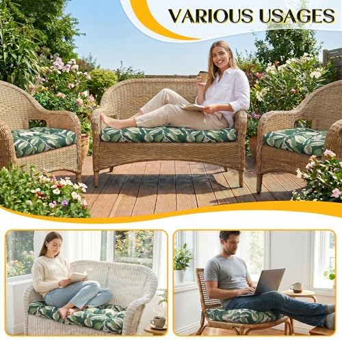 1 MIDDLE ONE Wicker Chair Cushions 3 Pieces Set - Image 7