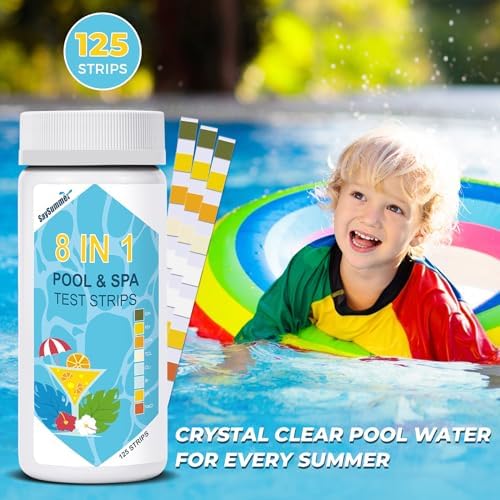 Salt-Water Pool Test Strips Kit: 125 Counts 8-in-1 - Image 6
