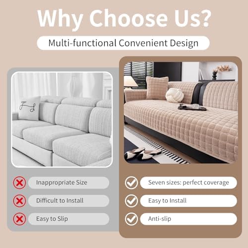 Velvet Couch Covers for Sectional Sofa - Image 5