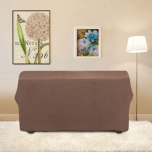 Easy-Going Stretch Loveseat Couch Covers Washable Brown - Image 4