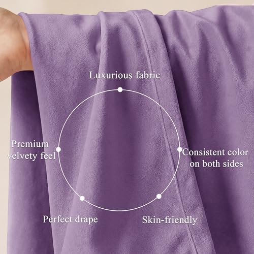 StangH Lavender Velvet Privacy Curtains - Image 4