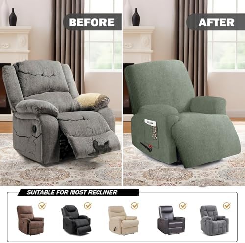 3 Pieces Stretch Recliner Chair Covers - Image 4