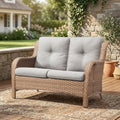 Belord Patio Sofa Luxury PE Wicker Loveseat by Belord