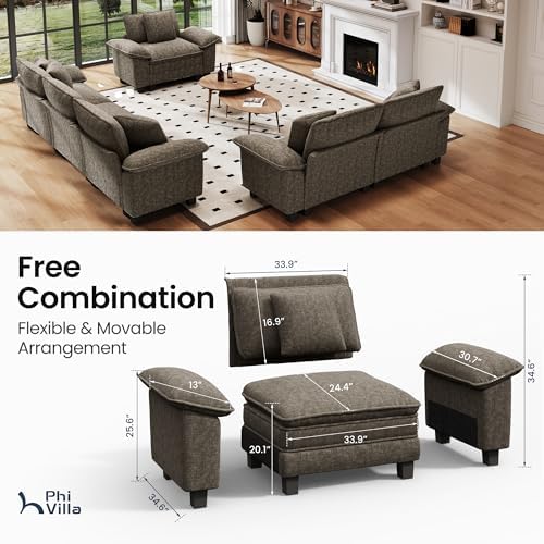 PHI VILLA 3-Piece Modular Sofa Set - Image 2