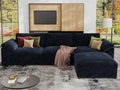 EASE MOOSE Blue Sectional Modular Sofa, Oversized L Shape Sectional Couch Wide by EASEMOOSE