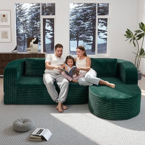 Hobestluk Boneless Couch Modular Sectional Sofa L-Shape Lounge Cloud Couch - Image 3