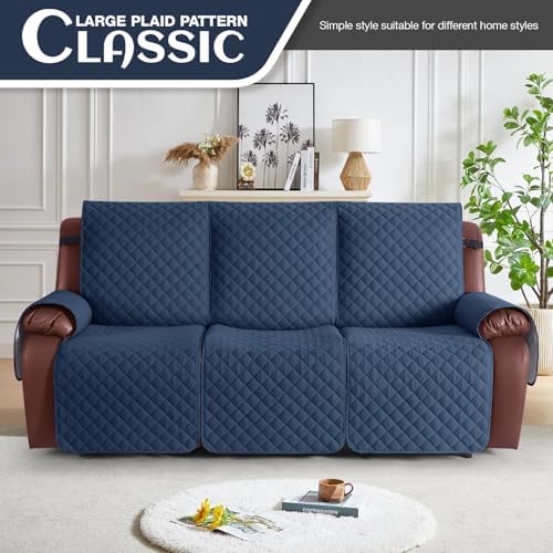 KinCam Waterproof Recliner Sofa Covers Washable, 3 Seater - Image 2