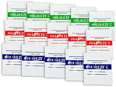 DuvinDD 15 Pack pH Buffer Calibration Solution Powder pH 6.86/4.01/9.18 by DuvinDD