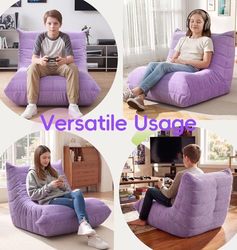 Hobestluk Medium Bean Bag Chairs Lounge Floor Chair BeanBag Couch Togo Sofa - Image 5