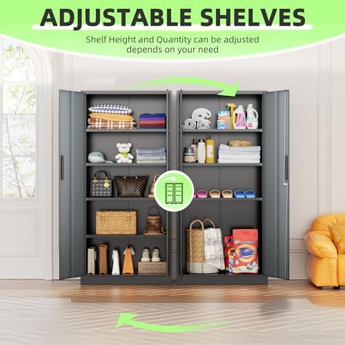 INTERGREAT Metal Storage Cabinet, Tall Metal Cabinet - Image 5