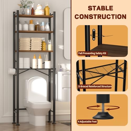 GloTika 4-Tier Over Toilet Storage, 69.3" H - Image 4