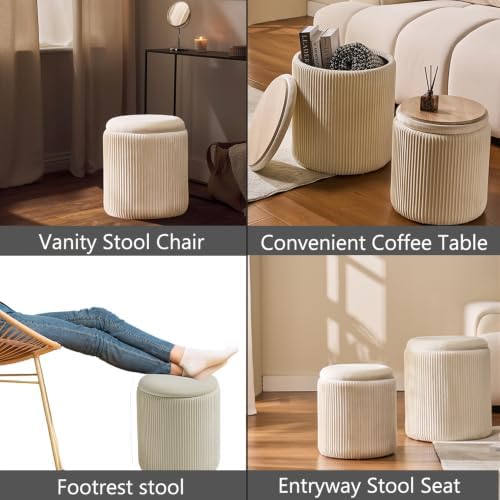 BLEXA Set of 2 Round Storage Ottoman - Image 5
