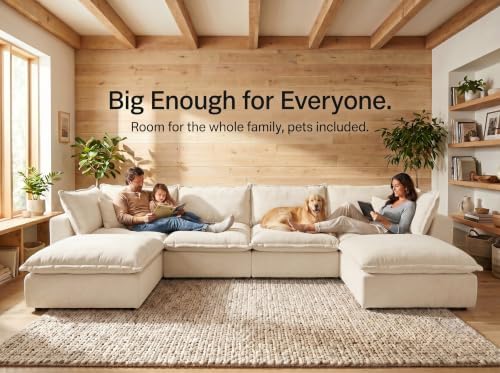 WEUP 170" Oversized Modular Sectional Sofa, Boneless Couch - Image 5