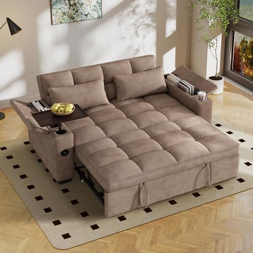 65'' Sleeper Sofa Pull Out Couches - Image 2