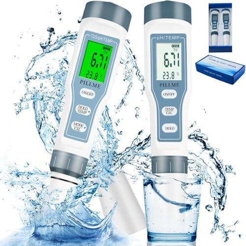 2Pcs Digital PH Meter PH Tester 0.01 High Accuracy Water Quality Tester by FEFURS