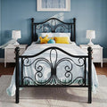 SHA CERLIN Twin XL Size Metal Bed Frame by SHACERLIN