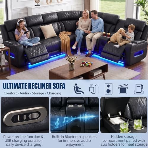 Power Reclining Sectional Sofa - Image 5