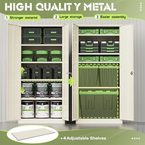 SUNCROWN 72" Metal Storage Cabinet - Image 5