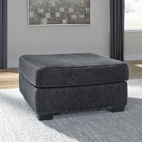 Signature Design by Ashley Altari Oversized Square Ottoman, Slate Gray - Image 2