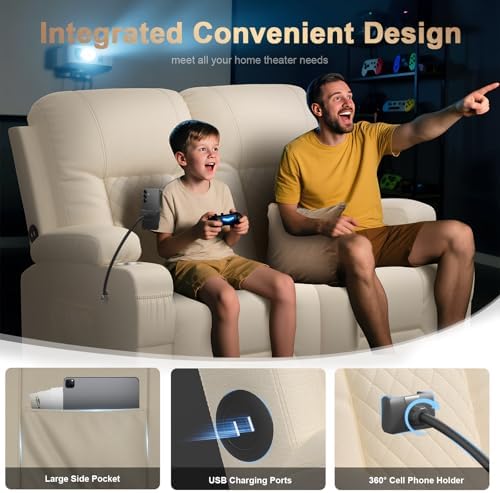 Loveseat Recliner Sofa, Home Theater Seating - Image 3