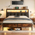 Homkdom Queen Bed Frame with Storage Headboard & Charging Station by ElevateYourHome%EF%BC%8CEnhanceEver
