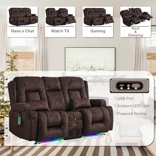 TUNYI Power Loveseat Recliner Sofa - Image 4