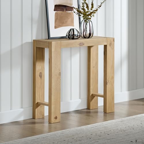 Alaterre Classic Solid Wood Entryway Console Table, Light Oak, 36 Inch - Image 5
