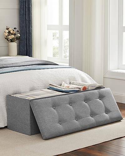 SONGMICS Ottoman Storage Bench, 35 Gal. Folding Chest, Holds 660 lb - Image 4