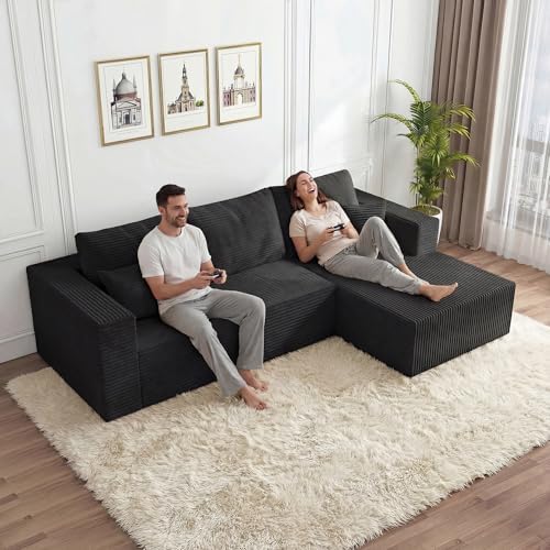 108" Modular Sectional Sofa, L-Shaped Cloud Couch - Image 3