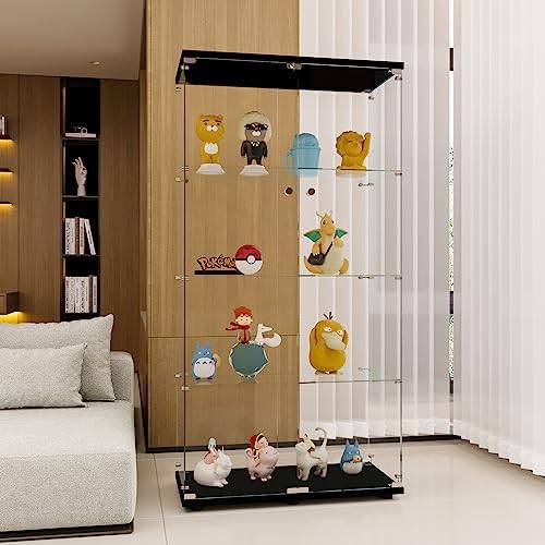 FLYMUHJIA Glass Display Cabinet Kitchen Pantry Storage Cabinet Corner Bar - Image 2