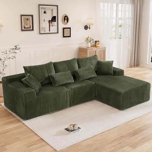 110" L Shaped Cloud Boneless Sectional Couches - Image 7