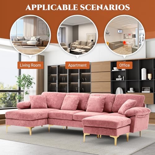 OUYESSIR 114" U-Shaped Modular Sectional Sofa - Image 5