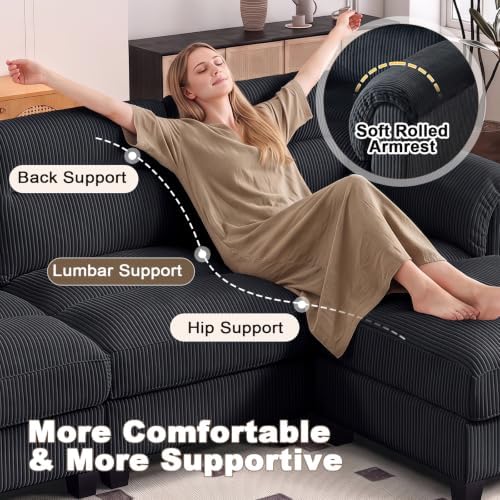 HAOMARKETS 115” Modular Sectional L Shaped Corner Sofa - Image 4