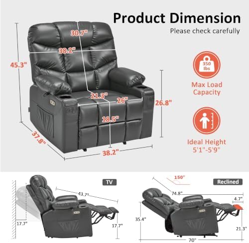 MCombo Power Lift Recliner Elderly, Leather R7289 - Image 3