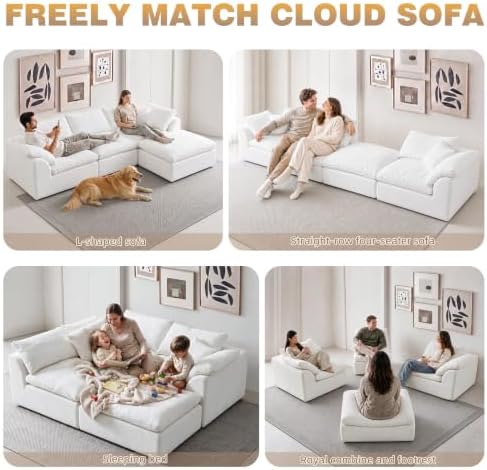 110" Boneless Cloud Couch Sectional - Image 5