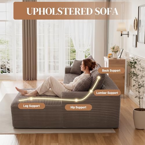 108" L Shaped Cloud Boneless Sectional Couches - Image 4