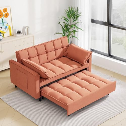 Eafurn 3-in-1 Convertible Loveseat Pull Out Couch Bed - Image 5