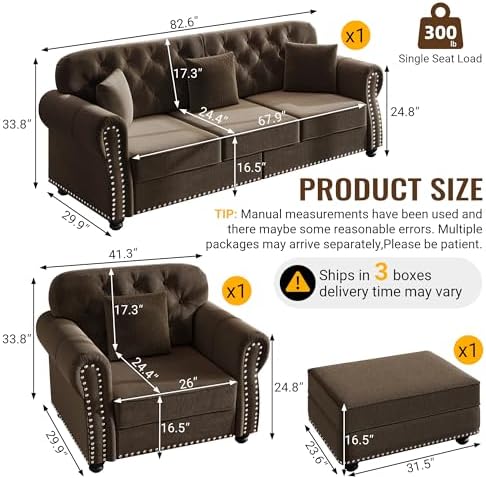 KEIKI 2-Piece Chesterfield Sofa Set - Image 2