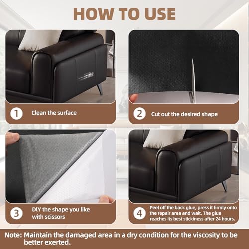 Leather Repair Kits, Large Vinyl Repair Patch - Image 5