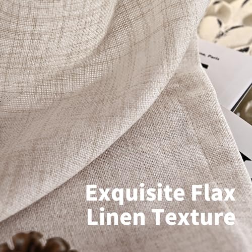 YoungsTex Linen Curtains 90 Inch Length 2 Panels - Image 4