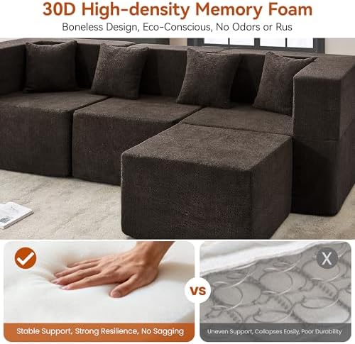 MONVANE 103" L-Shaped Modular Sectional Sofa - Image 5