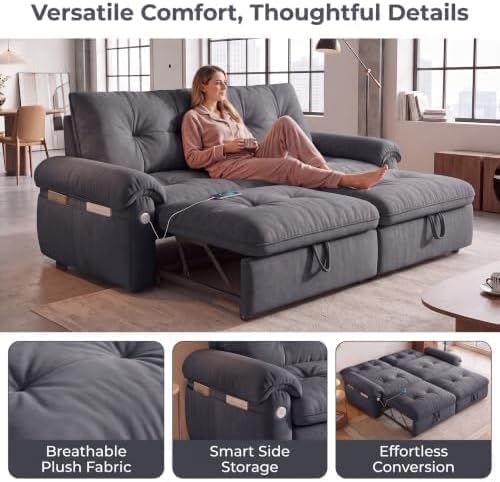 77" Convertible Queen Sofa Bed - Image 4