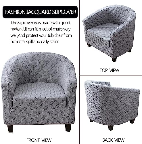 MIFXIN Tub Chair Slipcover 1 Piece Stretch Club Chair Cover Spandex Elastic - Image 3