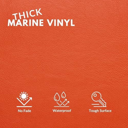 Marine Vinyl Fabric, Upholstery Faux Leather, Outdoor Boat Automotive, DIY and - Image 2