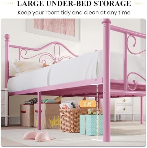 SHA CERLIN Twin XL Size Metal Bed Frame - Image 5