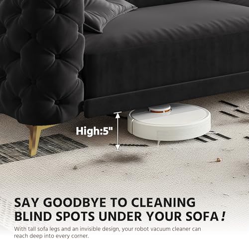 97.7" Velvet Pull-Out King Sleeper Sofa Bed - Image 5