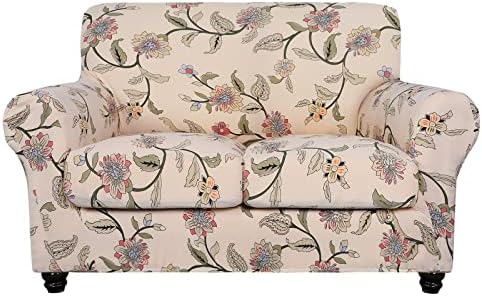 SearchI Stretch Sofa Cover Printed Couch Cover, Floral Pattern 3 Pieces by SearchI