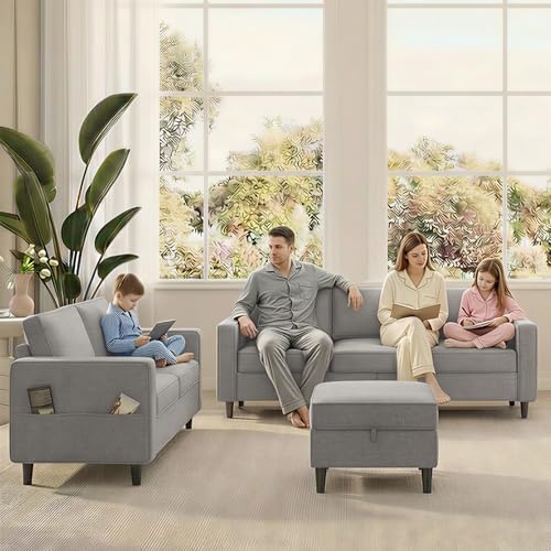ijuicy 2PCS Sectional Sofa Set, Modern5 Seater Couch Set - Image 4