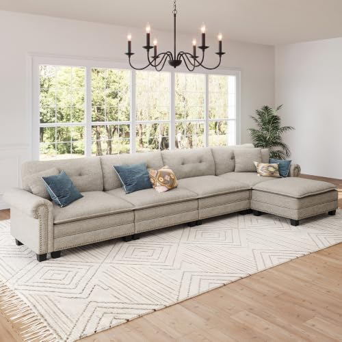 SUNSHINE VALLEY 150" Oversized Modular Sectional Couch L Shaped Living Room by SUNSHINEVALLEY