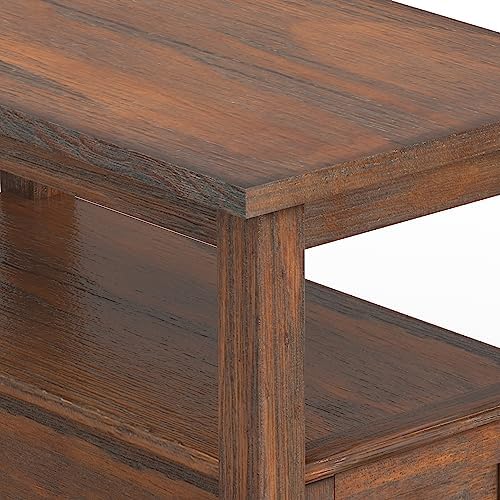 SIMPLIHOME Warm Shaker 14" Wide Solid Wood End Table in Charcoal Brown - Image 6